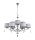 Lustre opulent &Oslash;1m chrome gris 9xE27 AELUA