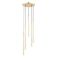 H&auml;ngelampe 5-flammig Gold G9 L:30 cm Modern Zylinder