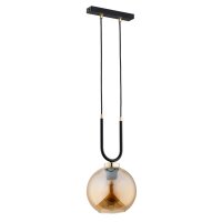 Hängelampe Glas Bernstein E27 L:20 cm Modern dekorativ