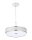 Lampe &agrave; suspendre LORSAN &Oslash;48cm en chrome blanc Table &agrave; manger