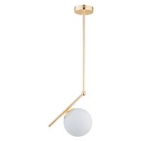 Deckenlampe Glas Weiß Glas E14 H:68 cm Kugel Modern