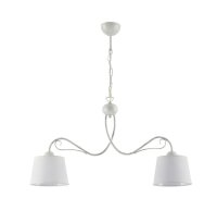 Suspension LOCOLA Blanc 2 abat-jour en tissu Salle...