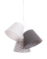 Lampe de chambre denfant SAMY Blanc Gris Fille Tissu