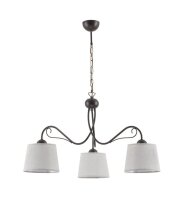 Suspension Gris Marron LOCOLA Lampe de salle &agrave; manger