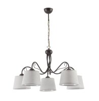 Suspension Gris Marron &Oslash;80cm 5 branches Lampe...