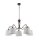 Suspension Gris Marron &Oslash;80cm 5 branches Lampe &agrave; suspendre