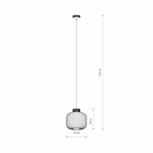 Pendelleuchte Grau Glas Keramik Modern E27 Ø25 cm rund