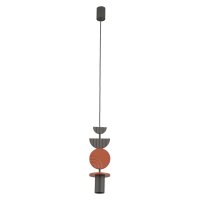 Pendelleuchte Grau Terrakotta Stahl GU10 Ø12 cm...