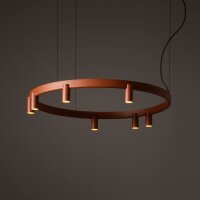 Pendelleuchte Terrakotta Alu GU10 Ø80 cm Modern rund