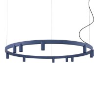 Pendelleuchte Marineblau Aluminium GU10 Ø116 cm rund