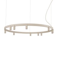 Pendelleuchte Beige Aluminium GU10 rund &Oslash;116 cm...