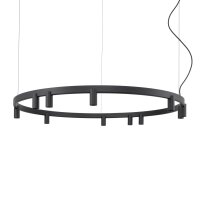 Pendelleuchte Schwarz Aluminium GU10 Ø116 cm rund