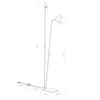 Stehleuchte schwenkbar Terrakotta XXL GU10 H:216 cm