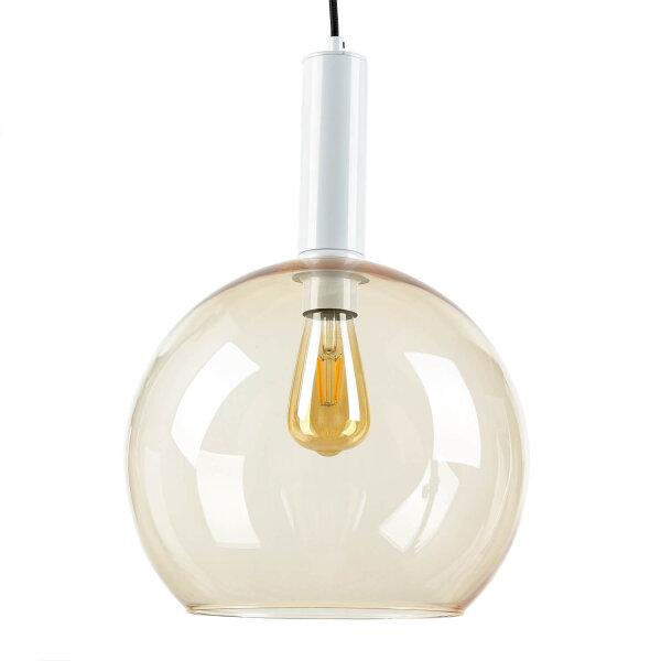 Lampe à suspension rétro en ambre LYSITOS Table à manger E27