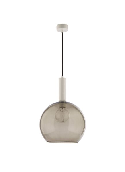 Lampe à suspendre fumée verre Ø30cm sphère LYSITOS table à manger