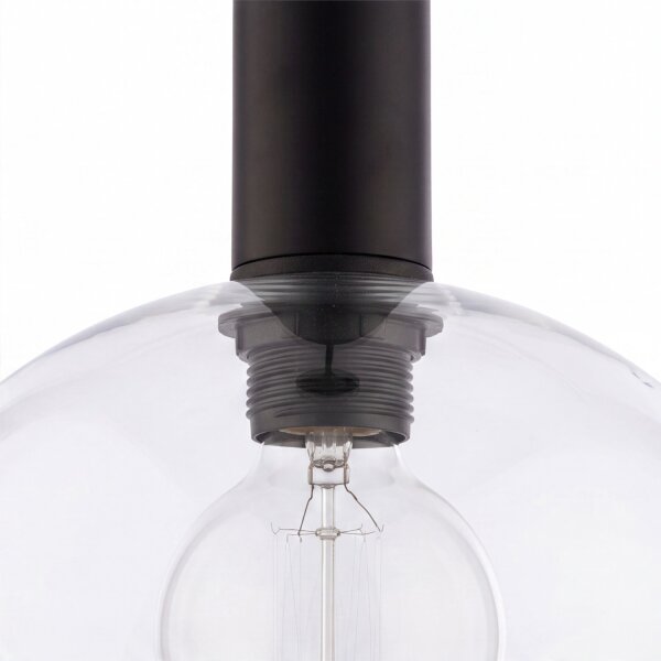 Lampe à suspendre LYSITOS verre Ø30cm sphère rétro cuisine