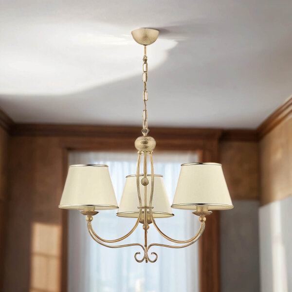 Lustre Ø67cm Shabby Gold 3xE27 Lampe à suspendre