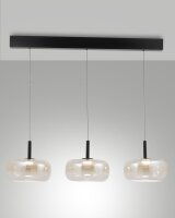 LED Pendelleuchte Glas 2700/3000/4000K Schwarz L:87 cm