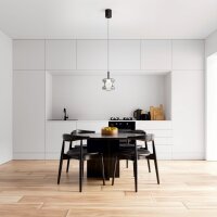 LED Hängelampe Glas 2700/3000/4000K Schwarz...