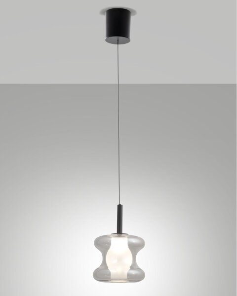 LED Pendelleuchte Rauchglas 2700/3000/4000K rund Ø18 cm