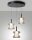 LED Hängelampe Glas 2700/3000/4000K Schwarz L:45 cm
