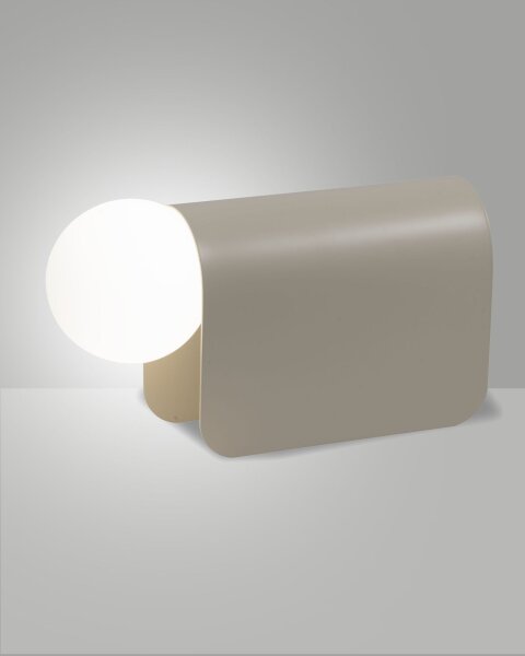 Tischleuchte Aluminium G9 Glas H:15 cm Kabelschalter