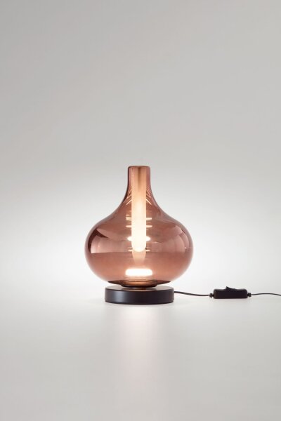 LED Tischleuchte Glas 2700/3000/4000K Schwarz H:23 cm