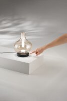 LED Tischleuchte Schwarz 2700/3000/4000K Glas H:23 cm