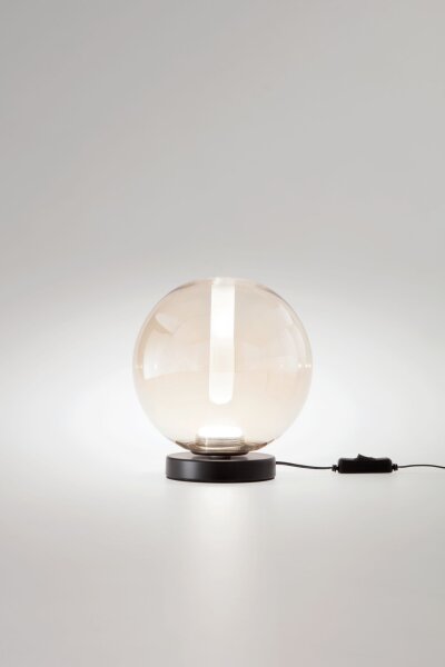 LED Tischleuchte Glas 2700/3000/4000K 22 cm Schwarz