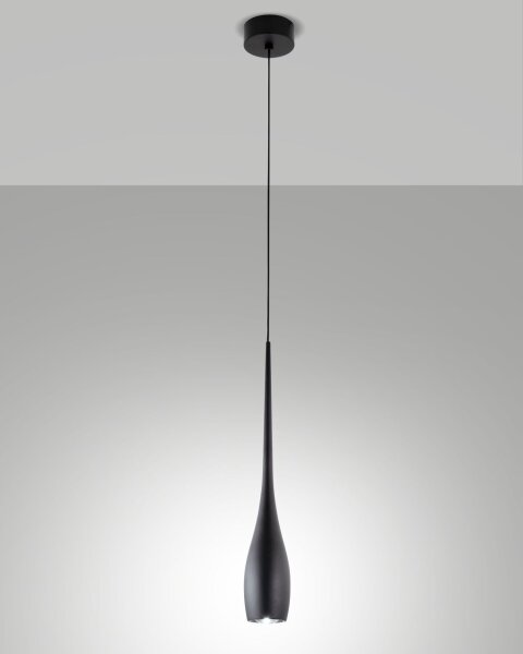 LED Hängelampe Metall Schwarz 3000K rund Ø8 cm 690 lm