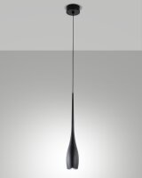 LED Hängelampe Metall Schwarz 3000K rund Ø8...
