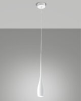 LED Pendelleuchte Metall Weiß 3000K rund Ø8...