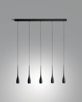 LED Hängelampe Schwarz Metall 3000K 3450 lm L:120 cm