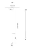 LED Pendelleuchte Messing 3000K Schwarz Ø4 cm rund