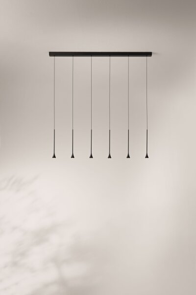 LED Hängelampe Schwarz 3000K L:80 cm 2790 lm dekorativ