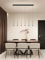 LED Hängelampe Schwarz 3000K L:80 cm 2790 lm dekorativ