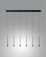LED Hängelampe Schwarz 3000K L:80 cm 2790 lm dekorativ