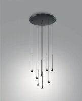 LED Hängelampe Schwarz 3000K L:50 cm 3540 lm dekorativ