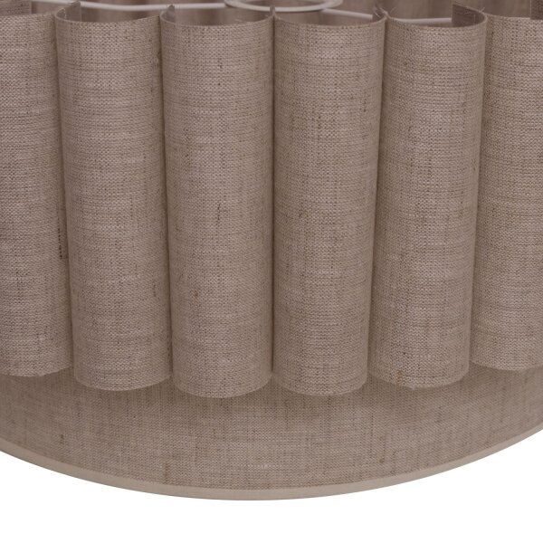 Deckenleuchte Stoff Grau-Beige Weiß rund Ø45,5 cm E27