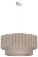 Hängelampe Stoff Grau-Beige Weiß Ø45,5...