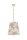 Suspension CRINE Fleurs Abat-jour &Oslash;35cm Shabby