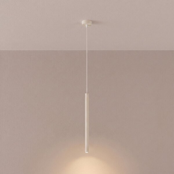 Hängelampe Stahl Beige Modern G9 Ø2,5 cm rund wohnlich