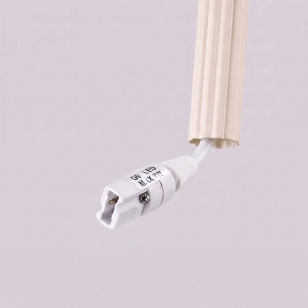 Hängelampe Stahl Beige 2-flammig G9 rund Ø15cm wohnlich