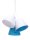 Lampe de chambre denfant fille Blanc Bleu Tissu