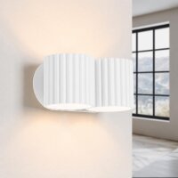 Wandlampe Up Down indirekt Aluminium Weiß G9 T:12cm