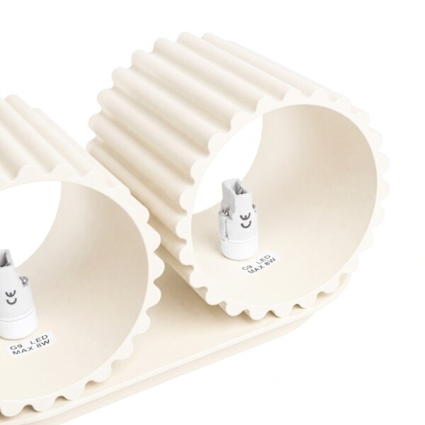 Wandlampe Up Down indirekt Aluminium Beige G9 B:21cm