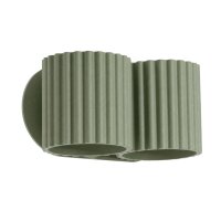 Wandlampe Up Down Aluminium Olivgrün 2-flammig G9 12cm