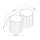 Wandlampe Up Down indirekt Aluminium Gelb G9 T:12cm
