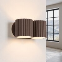 Wandlampe Up Down indirekt Aluminium Braun G9 B:21cm