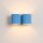 Wandlampe Up Down Aluminium Hellblau 2-flammig G9 12cm